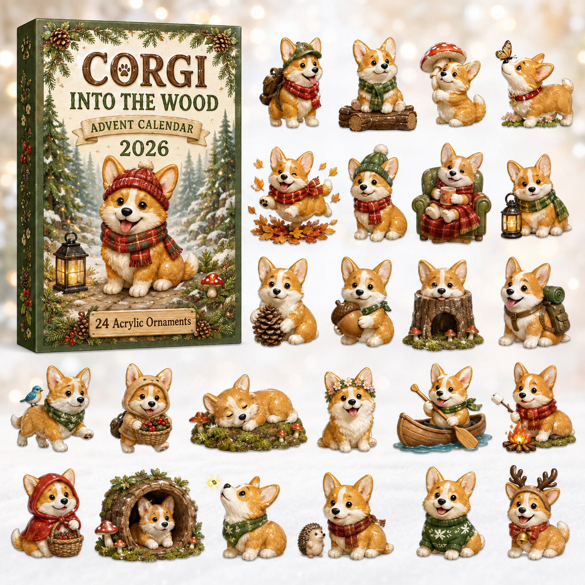 Corgi into the Wood Advent Calendar 2026 - 24-Day Festive Countdown