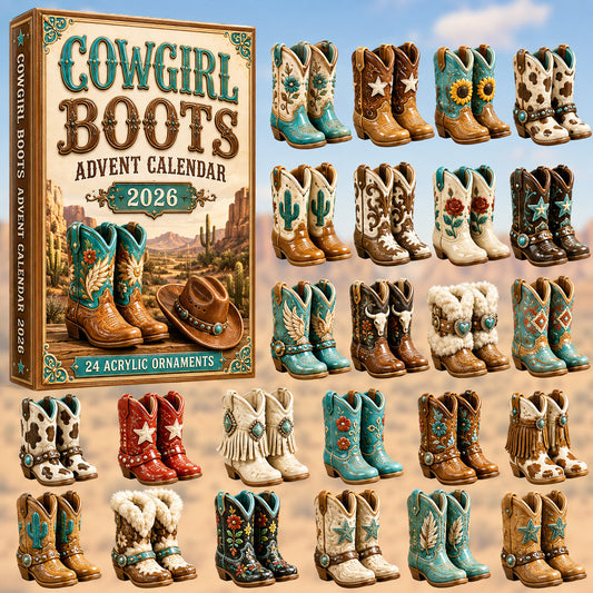 Cowgirl Boots Dairy Advent Calendar 2026 - 24-Day Festive Countdown