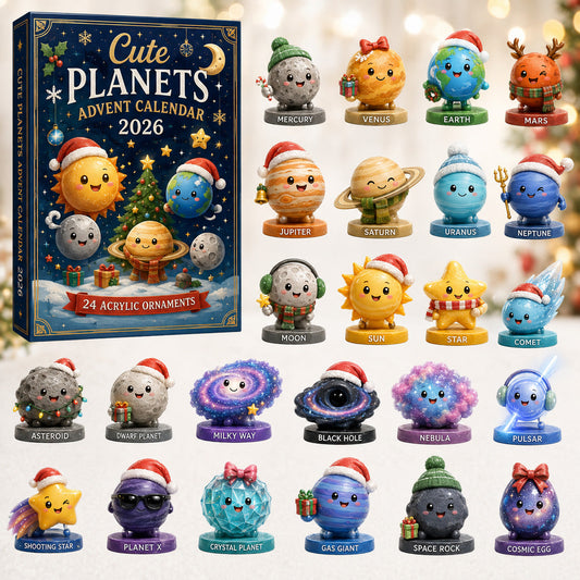 Cute Planets Advent Calendar 2026 - 24-Day Festive Countdown