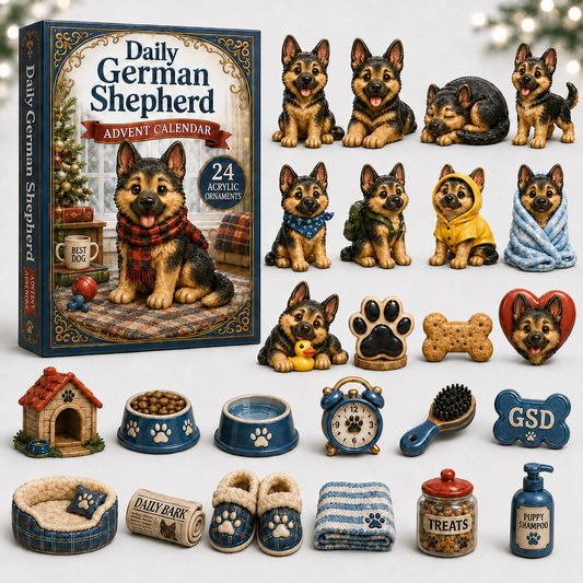 Daily German Shepherd Advent Calendar 2026 - 24-Day Festive Countdown