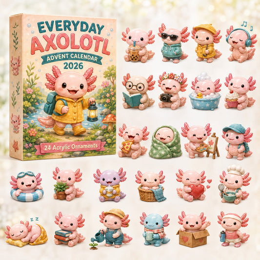 Everyday Axolotl Advent Calendar 2026 - 24-Day Festive Countdown