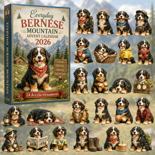 Everyday Bernese Mountain Advent Calendar 2026 - 24-Day Festive Countdown