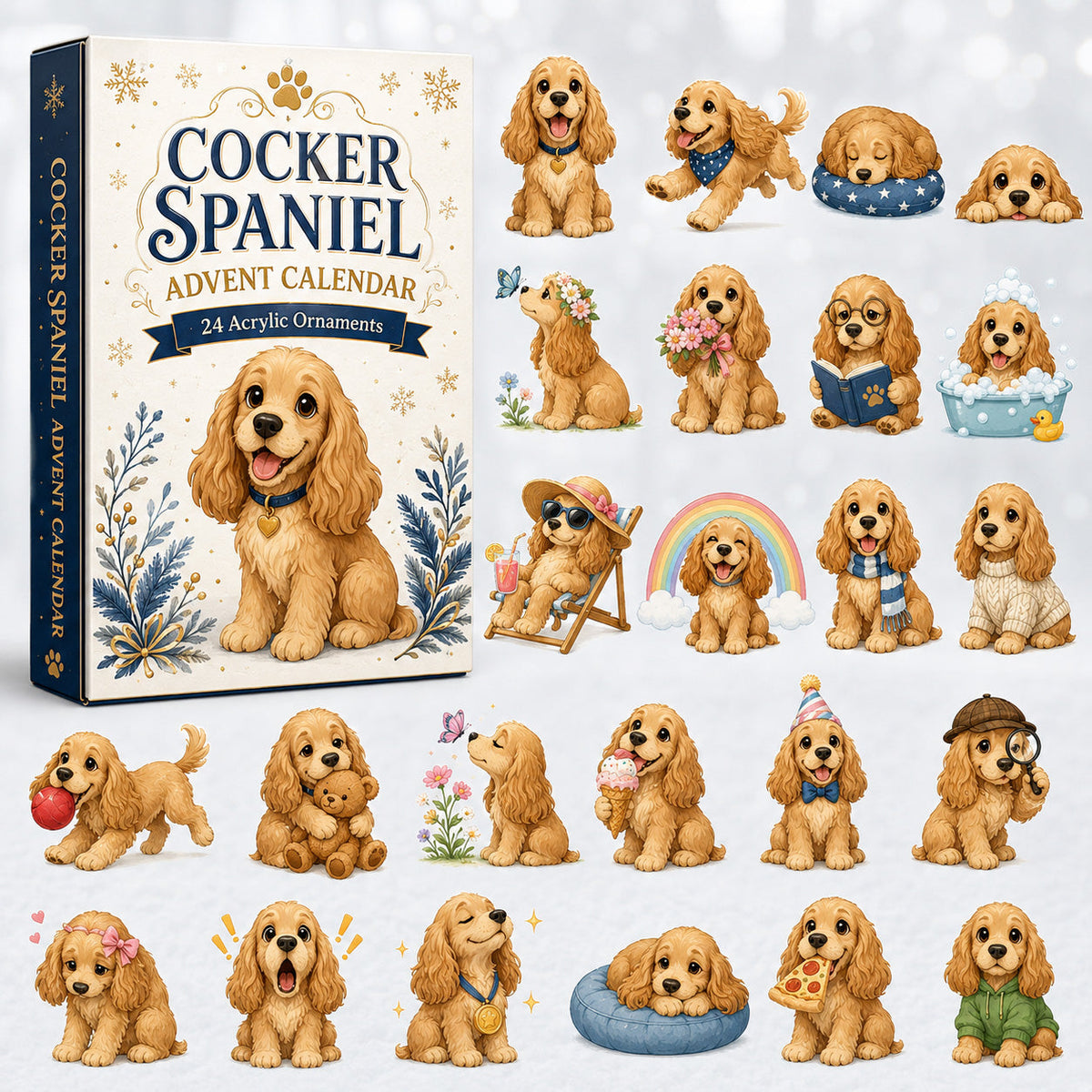 Everyday Cocker Spaniel Advent Calendar 2026 - 24-Day Festive Countdown