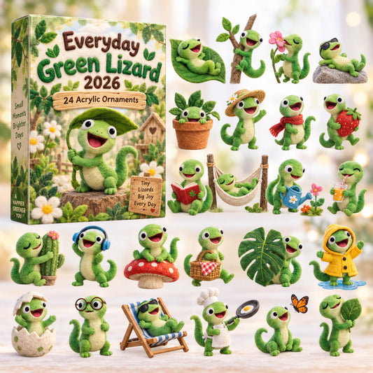 Everyday Green Lizard Advent Calendar 2026 - 24-Day Festive Countdown