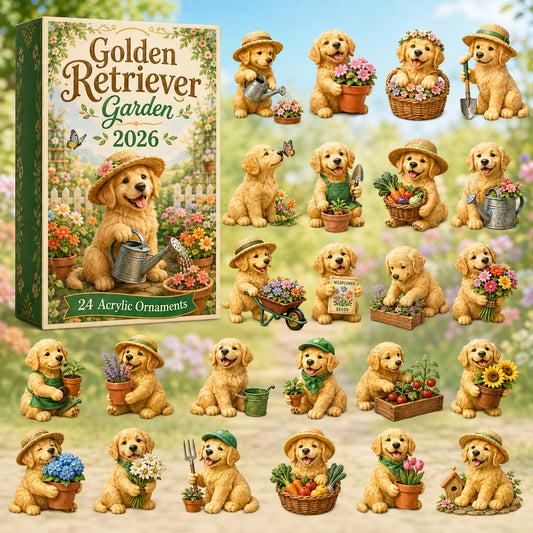 Golden Retriever Garden Advent Calendar 2026 - 24-Day Festive Countdown