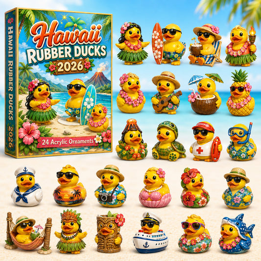 Hawaii Rubber Duck Advent Calendar 2026 - 24-Day Festive Countdown
