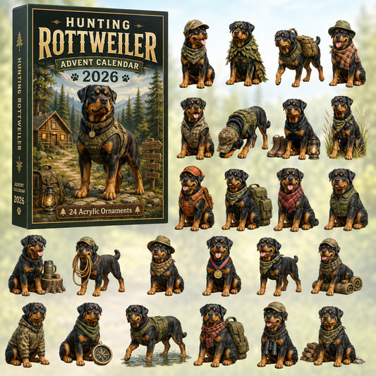 Hunting Rottweiler Advent Calendar 2026 - 24-Day Festive Countdown