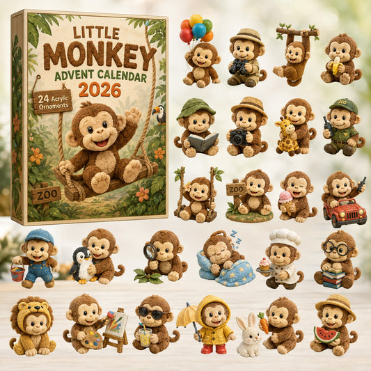 Little Monkey Advent Calendar 2026 - 24-Day Festive Countdown