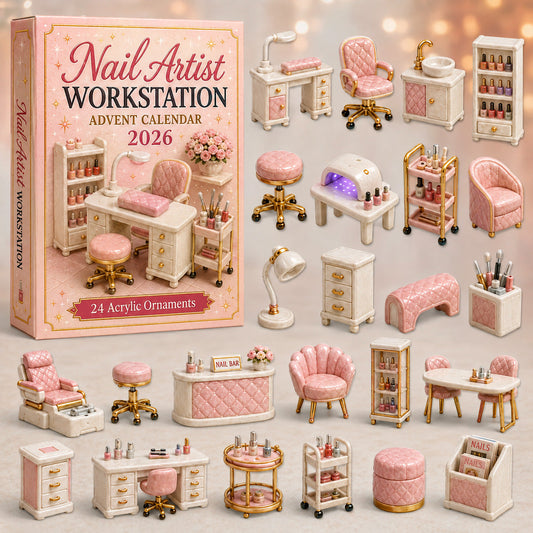 Nail Artist Workstation Advent Calendar 2026 - 24-Day Festive Countdown