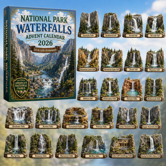 National Park Waterfalls Advent Calendar 2026 - 24-Day Festive Countdown