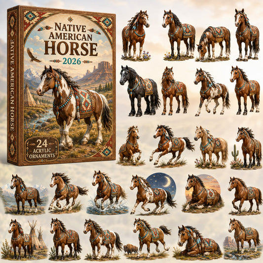 Native American Horse Advent Calendar 2026 - 24-Day Festive Countdown