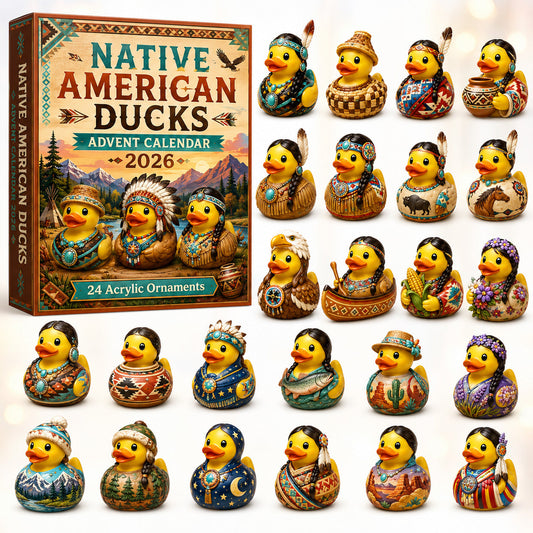 Native American Rubber Duck Advent Calendar 2026 - 24-Day Festive Countdown