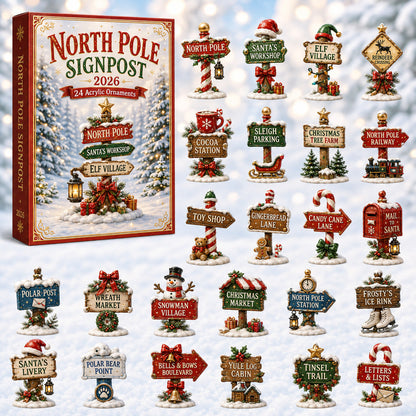 North Pole Signposts Advent Calendar 2026 - 24-Day Festive Countdown
