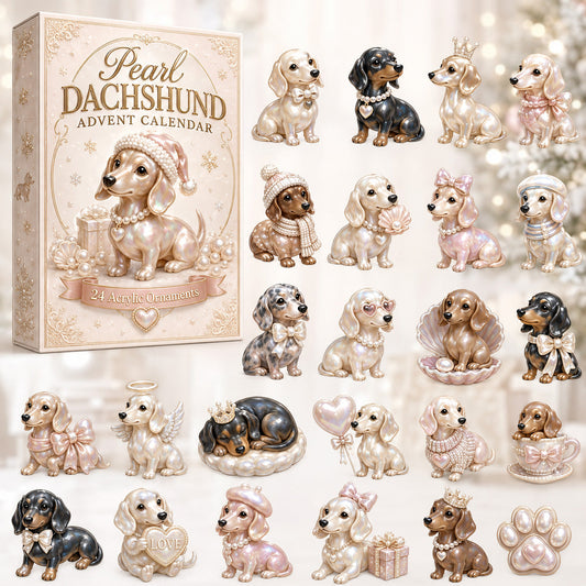 Pearl Dachshund Advent Calendar 2026 - 24-Day Festive Countdown