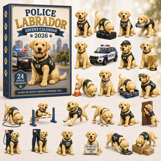 Police Labrador Advent Calendar 2026 - 24-Day Festive Countdown