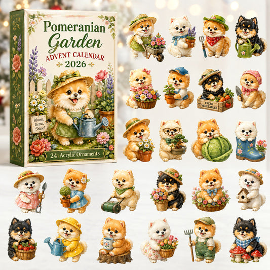 Pomeranian Garden Advent Calendar 2026 - 24-Day Festive Countdown
