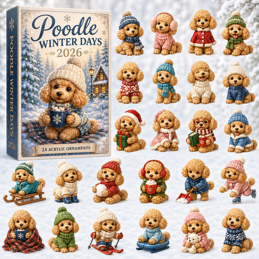 Poodle Winter Days Advent Calendar 2026 - 24-Day Festive Countdown