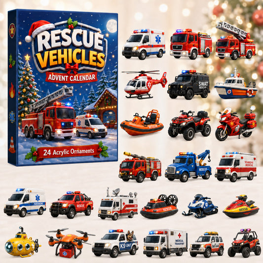 Rescue Vehicles Advent Calendar 2026 - 24-Day Festive Countdown