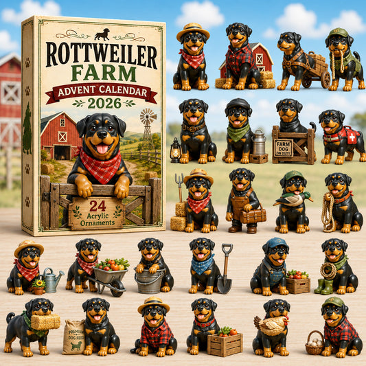 Rottweiler Farm Advent Calendar 2026 - 24-Day Festive Countdown