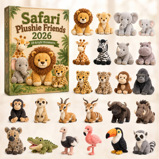 Safari Plushie Friends Advent Calendar 2026 - 24-Day Festive Countdown