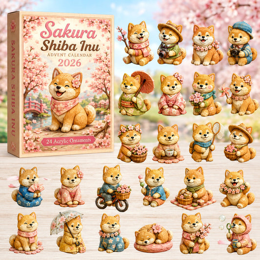 Sakura Shiba Inu Advent Calendar 2026 - 24-Day Festive Countdown
