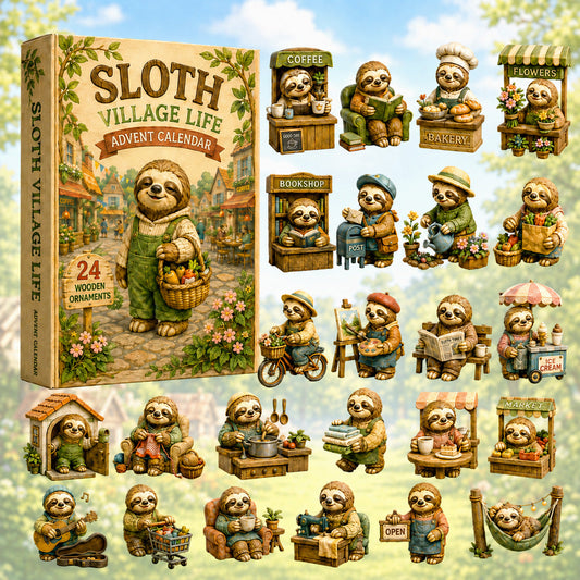 Sloth Village Life Advent Calendar 2026 - 24-Day Festive Countdown