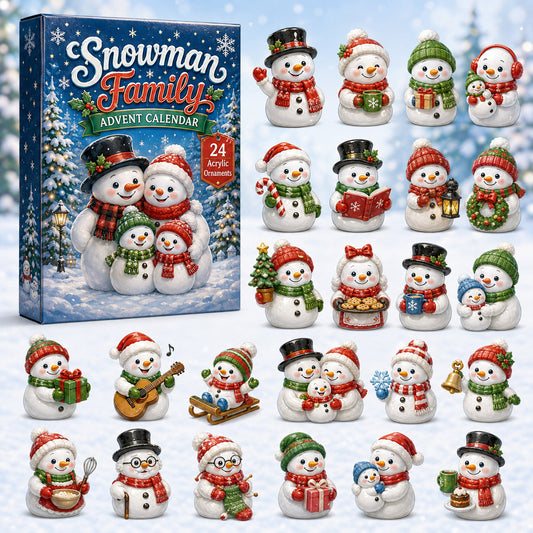 Snowman Family Advent Calendar 2026 - 24-Day Festive Countdown