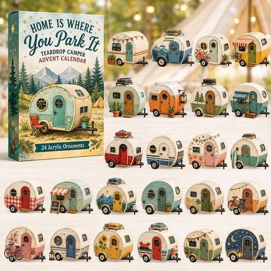 Teardrop Camper Advent Calendar 2026 - 24-Day Festive Countdown