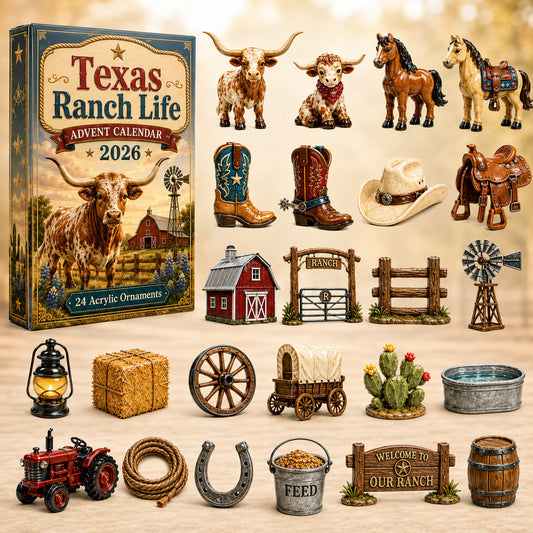 Texas Ranch Life Advent Calendar 2026 - 24-Day Festive Countdown