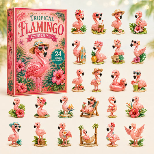 Tropical Flamingo Advent Calendar 2026 - 24-Day Festive Countdown