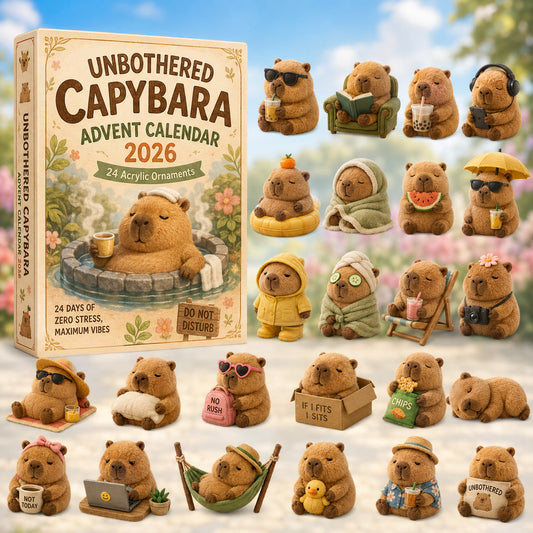 Unbothered Capybara Advent Calendar 2026 - 24-Day Festive Countdown