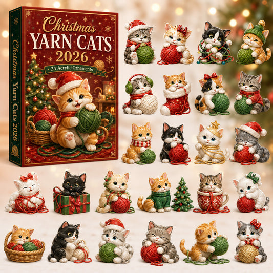 Xmas Cat & Yarn Advent Calendar 2026 - 24-Day Festive Countdown