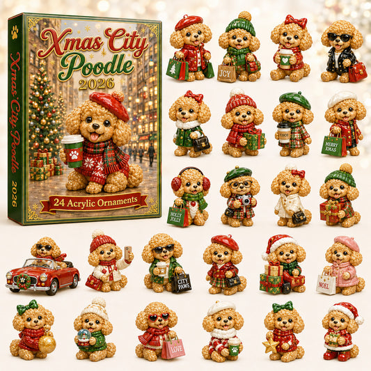 Xmas City Poodle Advent Calendar 2026 - 24-Day Festive Countdown