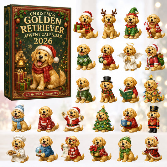 Xmas Golden Retriever Cosplay Advent Calendar 2026 - 24-Day Festive Countdown