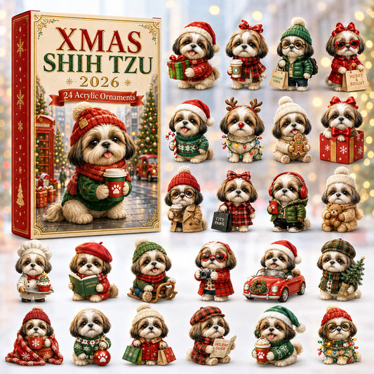 Xmas Shih Tzu Advent Calendar 2026 - 24-Day Festive Countdown