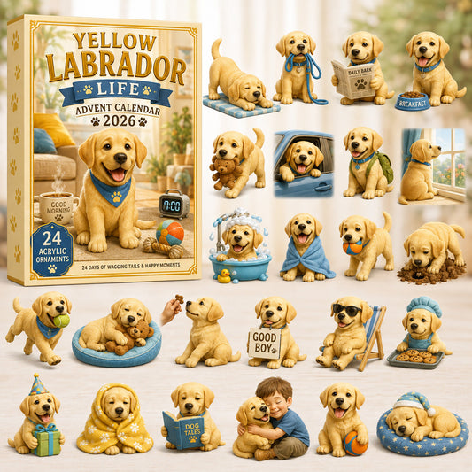 Yellow Labrador Life Advent Calendar 2026 - 24-Day Festive Countdown