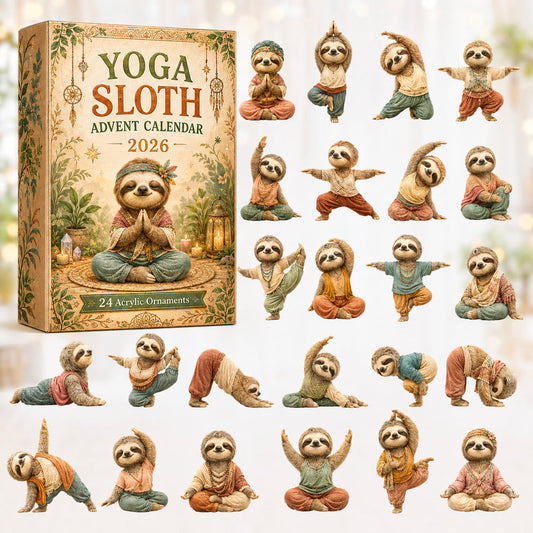 Yoga Sloth Advent Calendar 2026 - 24-Day Festive Countdown