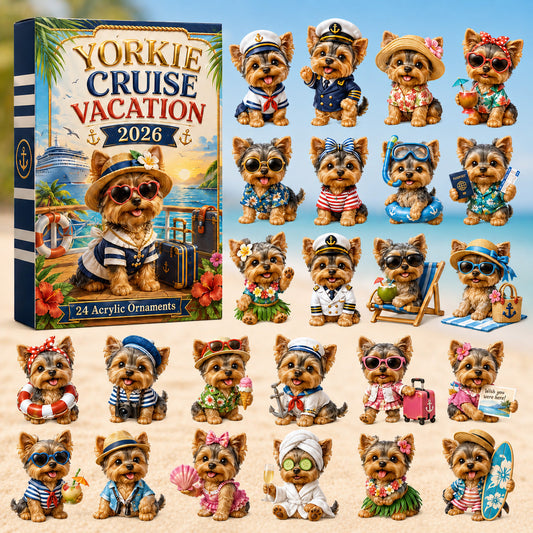 Yorkie Cruise Vacation Advent Calendar 2026 - 24-Day Festive Countdown