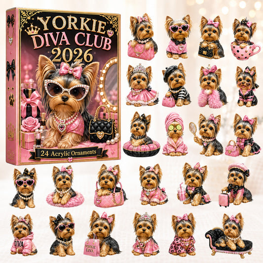 Yorkie Diva Club Advent Calendar 2026 - 24-Day Festive Countdown