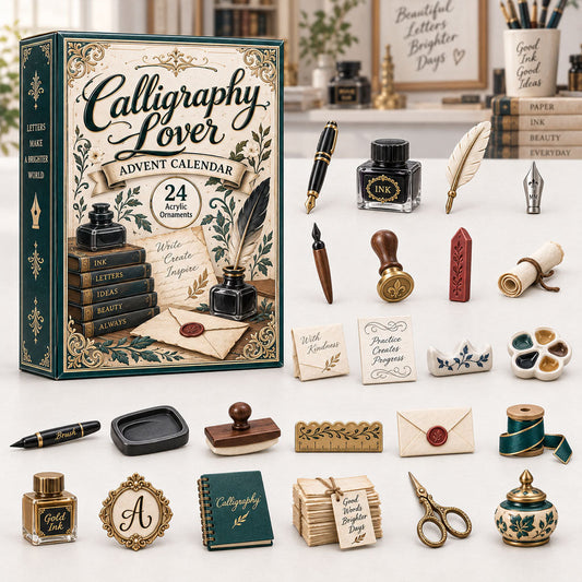 Calligraphy Lover Advent Calendar 2026 - 24-Day Festive Countdown