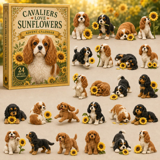 Cavalier Sunflowers Advent Calendar 2026 - 24-Day Festive Countdown