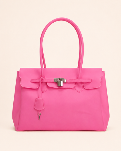Transparent Solid Color Pvc Jelly Bag Women's Tote Bag