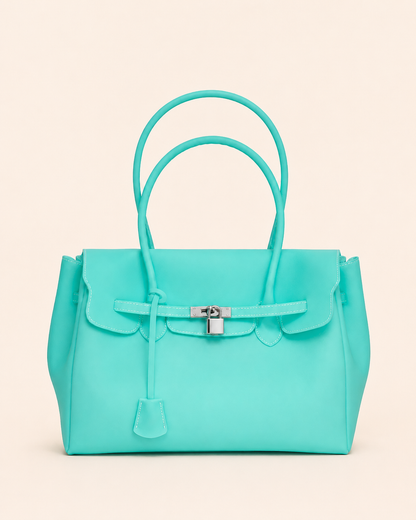 Transparent Solid Color Pvc Jelly Bag Women's Tote Bag