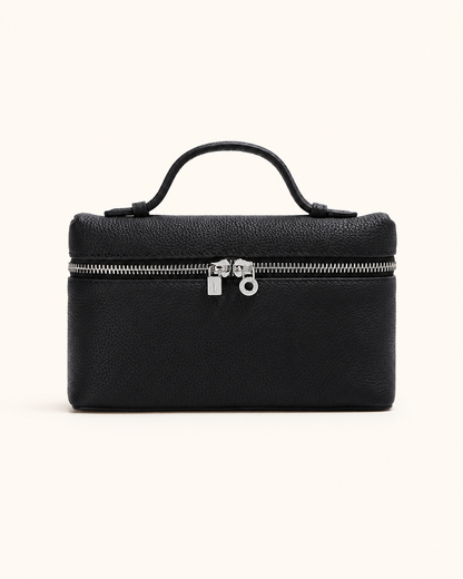 Genuine Leather Designer Minimalist Zipper Crossbody Top Handle Box Bag