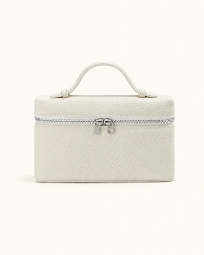 Genuine Leather Designer Minimalist Zipper Crossbody Top Handle Box Bag