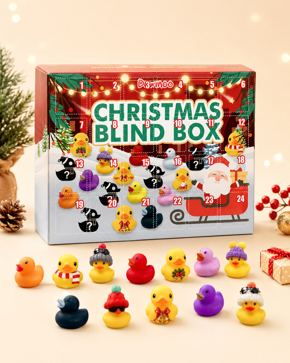 Advent Calendar 2026-Christmas Duck Toy Advent Calendar