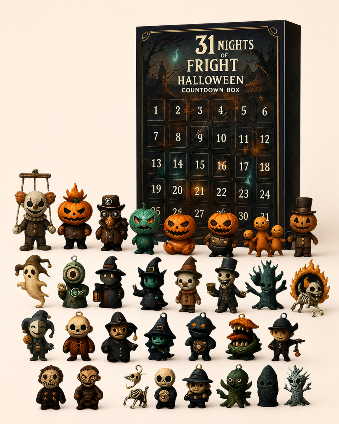 Advent Calendar 2026-Halloween 31 Nights of Fright Figure Advent Calendar