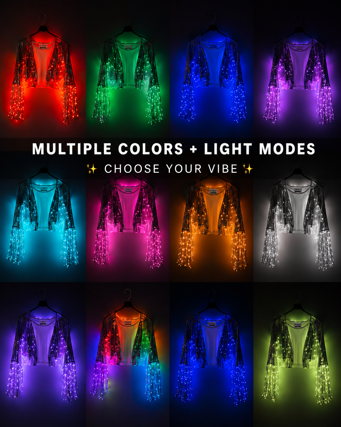 LED Fringe Sequin Jacket