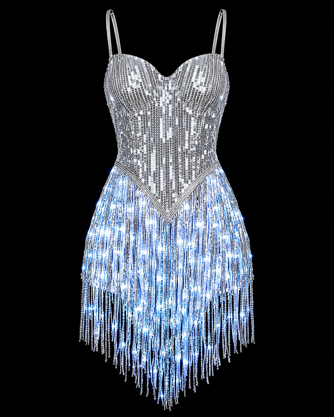 LED Fringe Sequin Dress : PRE-ORDER