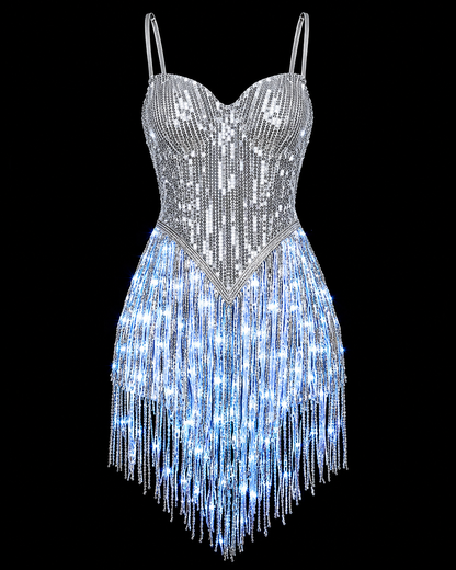 LED Fringe Sequin Dress : PRE-ORDER